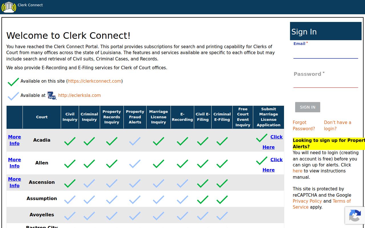 Lincoln Parish court docket Clerk Connect home page