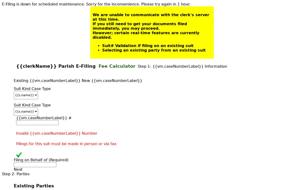 Lincoln Parish court docket Clerk Connect civil e-filing workflow